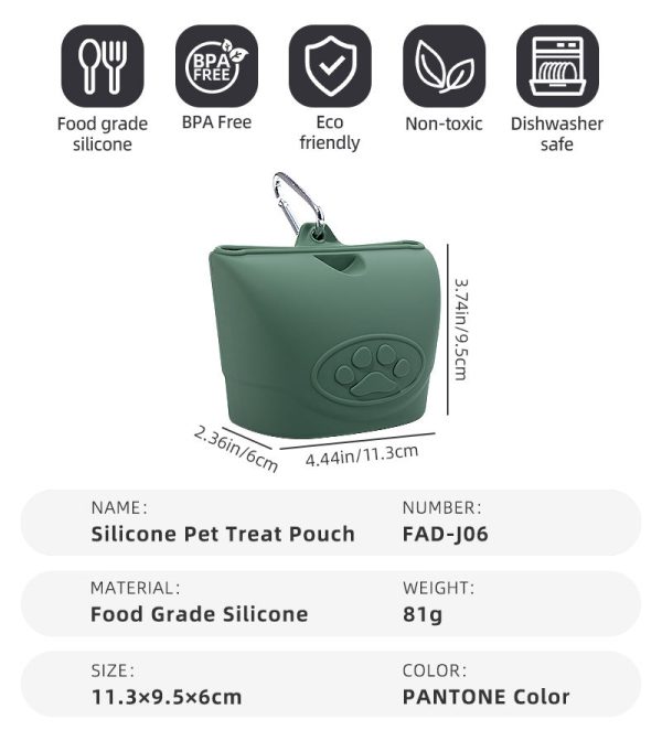 China Wholesale Silicone Pet Treat Bag Pouch