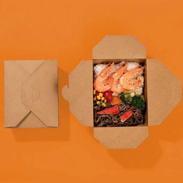 H5e906e85af5d4367a41482dfaab50d76I China Wholesale Kraft Paper Lunch Box