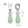 China Wholesale Silicone Stainless Steel Kids Cutlery Set