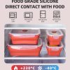 Hcb8f2a8eaea3410cb66b3b87382889f0U China Wholesale Silicone Square Bento Box Set