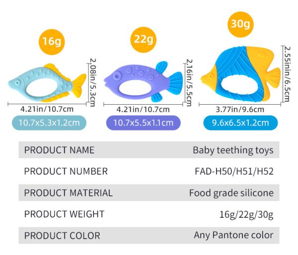 China Wholesale Fish Silicone Baby Toys